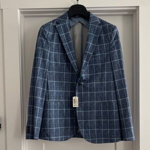 johnnie-O Blue Plaid Sport Coat (42R)